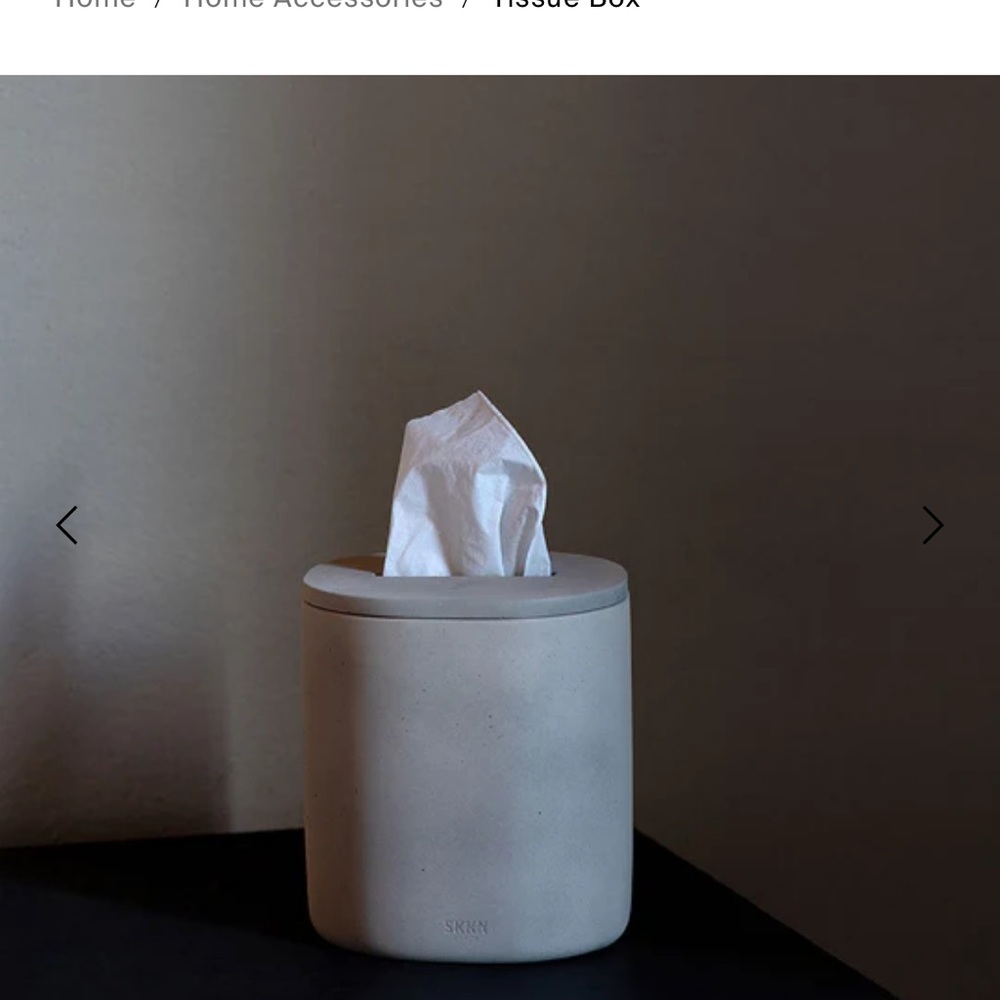 SKKN by KIM KARDASHIAN Concrete Tissue Box - new in box! Unboxed fr pic:(